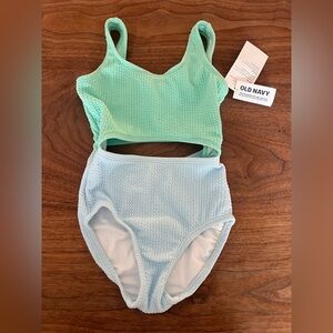 Old Navy Aqua and Sky Textured Bikini Set